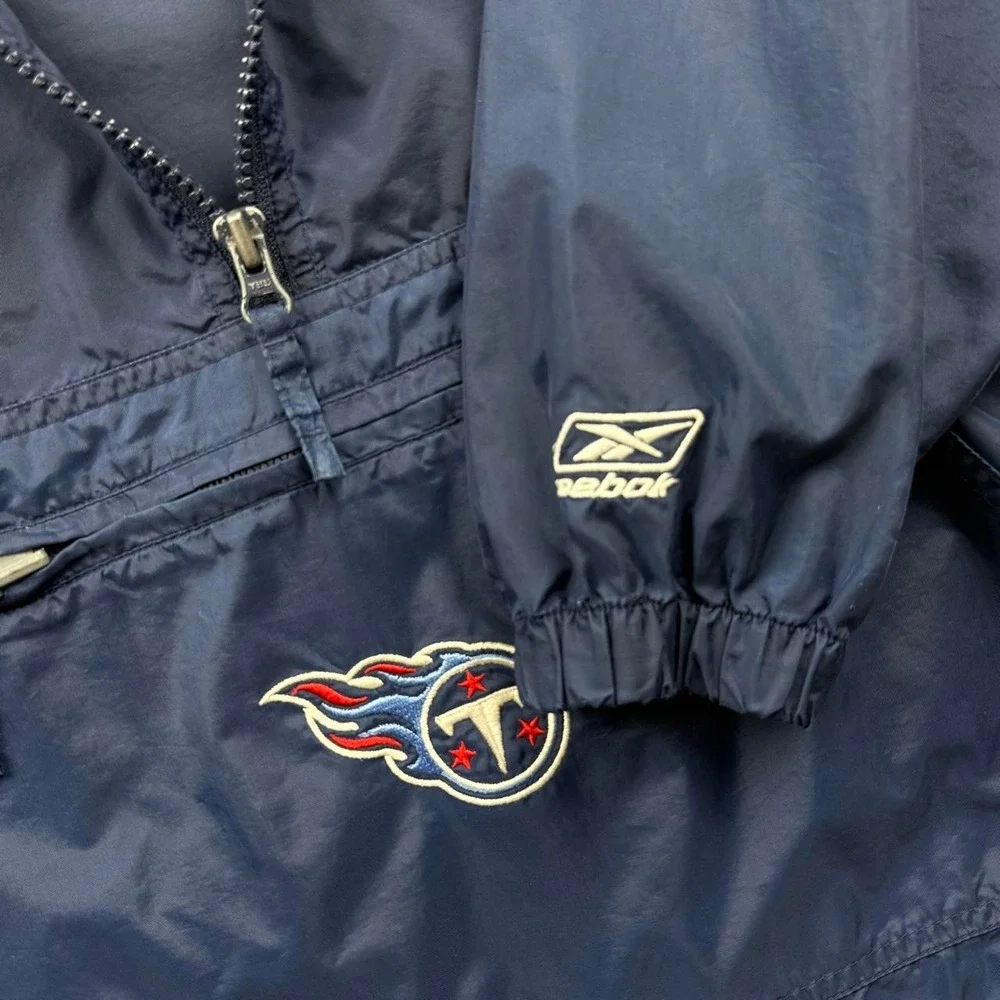Vintage Y2K Reebok NFL Tennessee Titans Youth Anorak Windbreaker Youth S